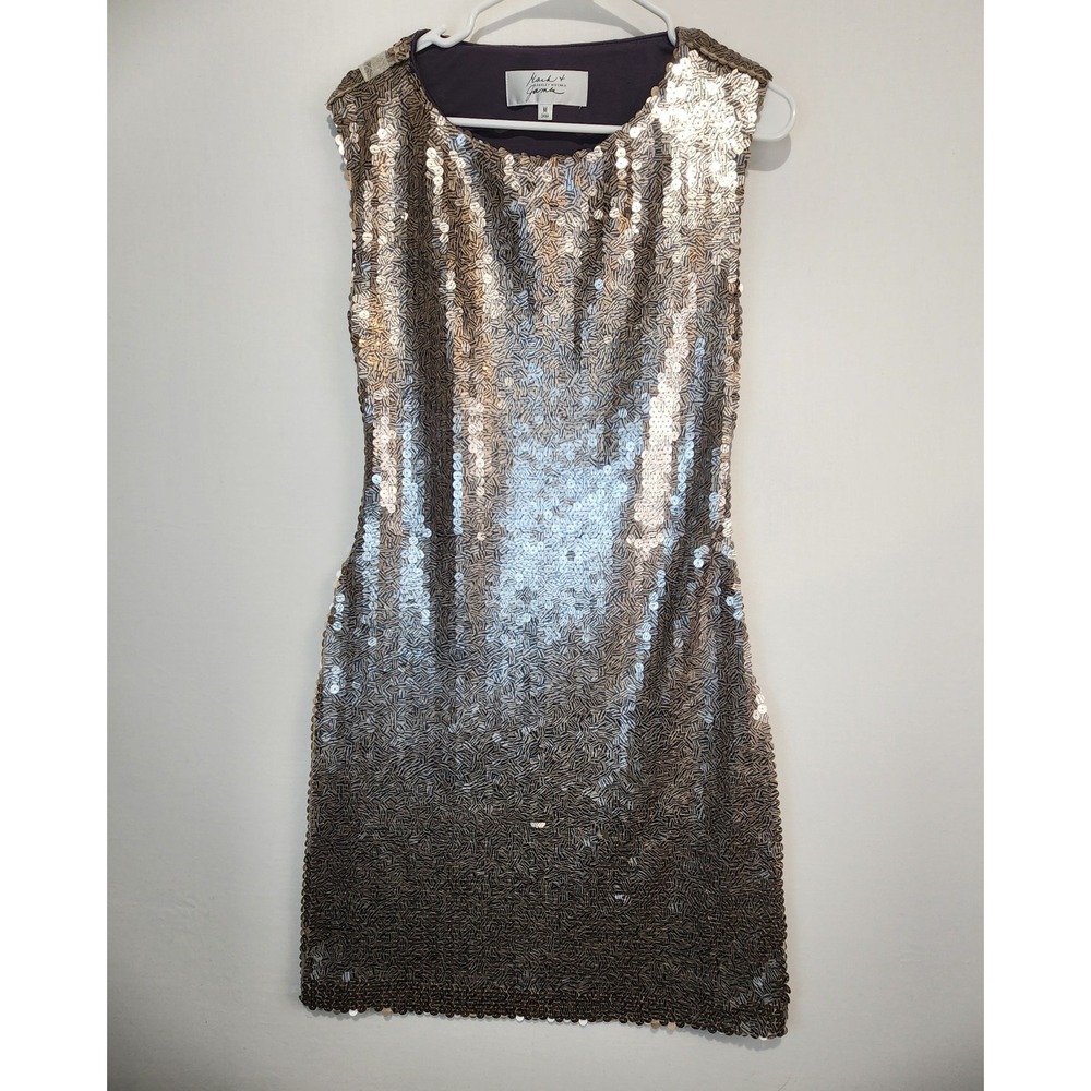 Mark & James Badgley Michka Women's Sequin Elegant Dress Gold Size M